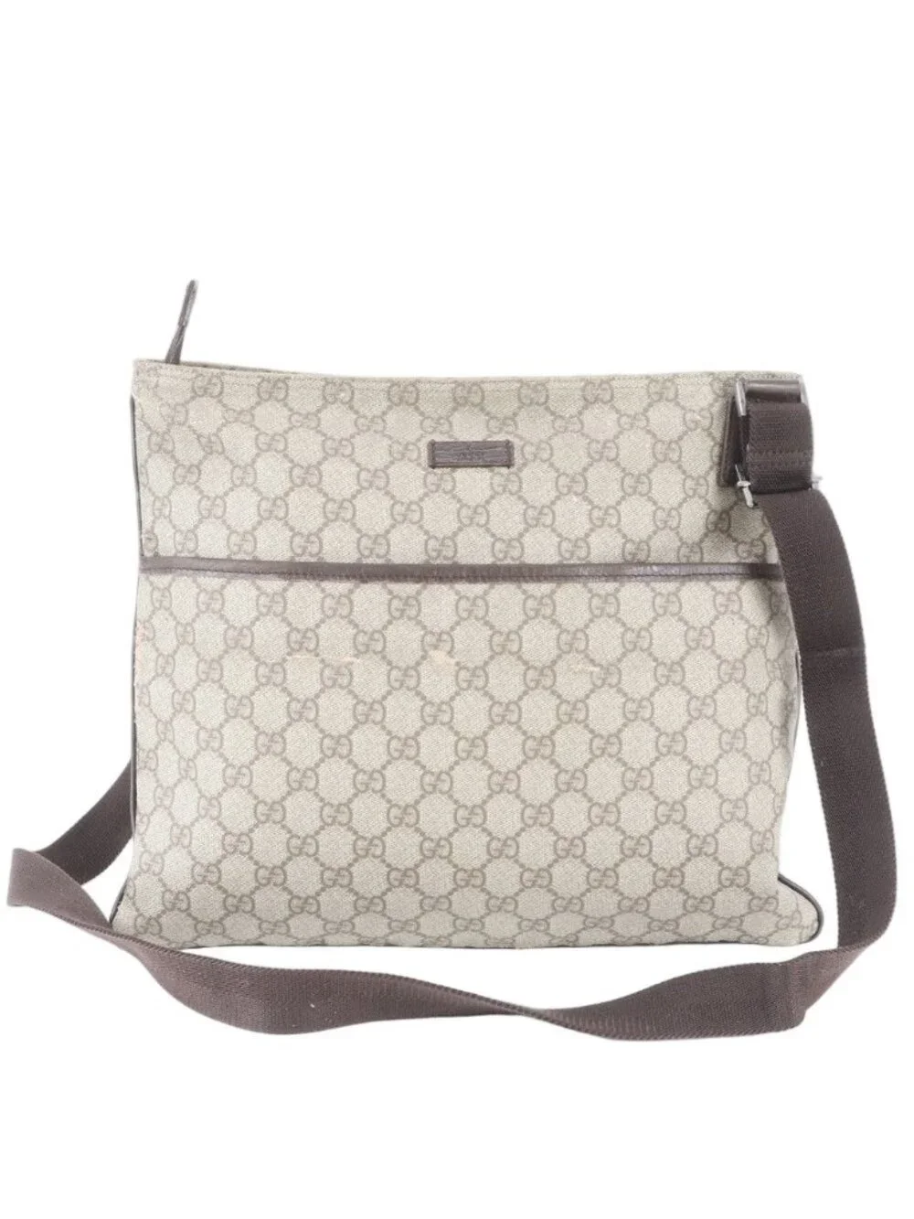 Gucci GG Supreme Leather Shoulder Bag Crossbody Messenger Business Tote